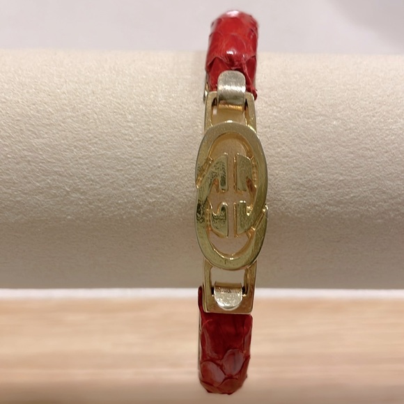 Jewelry - Italian 24KT Gold Plated Snakeskin Bracelet